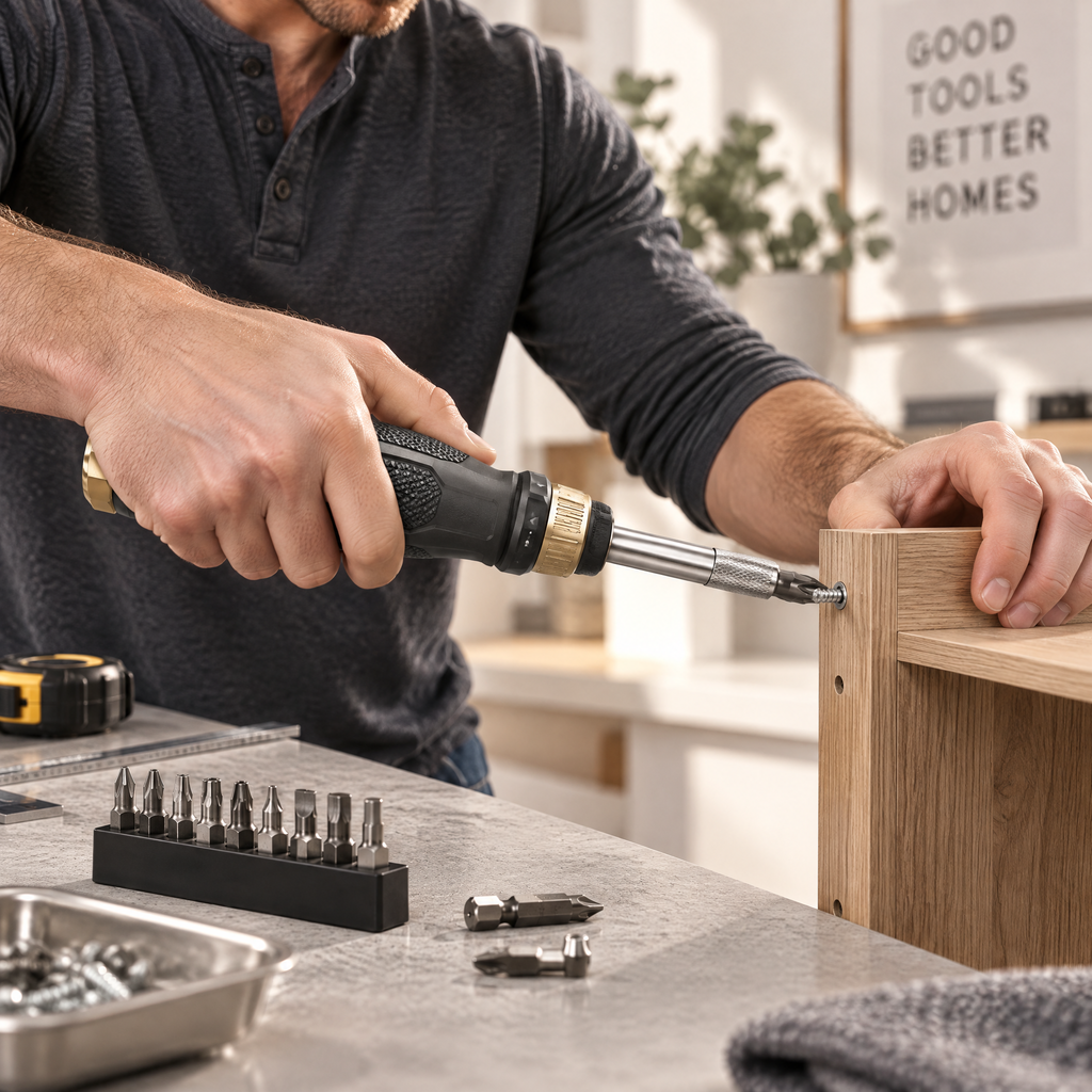 Avelmaris™ Multi-Bit Ratcheting Screwdriver