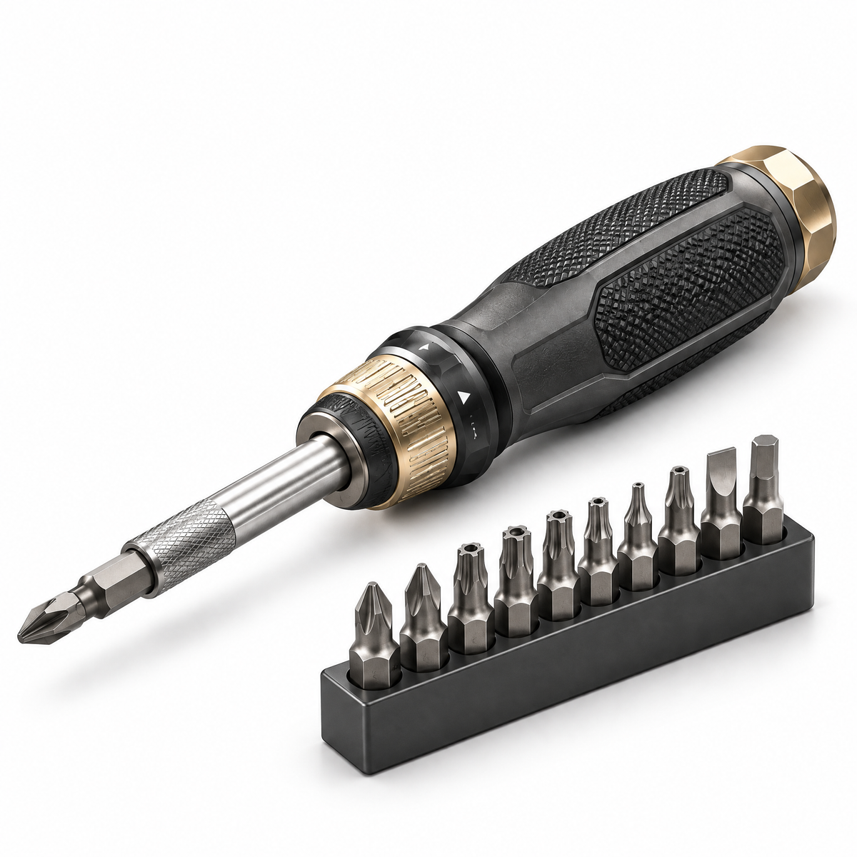 Avelmaris™ Multi-Bit Ratcheting Screwdriver