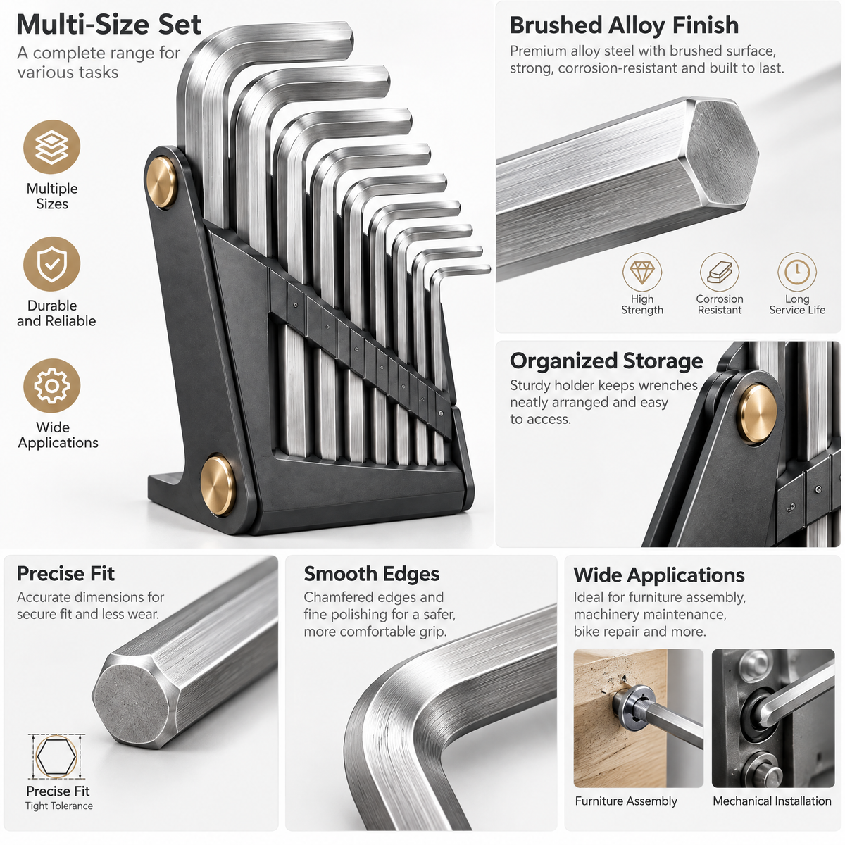 Avelmaris™ Professional Hex Key Wrench Set