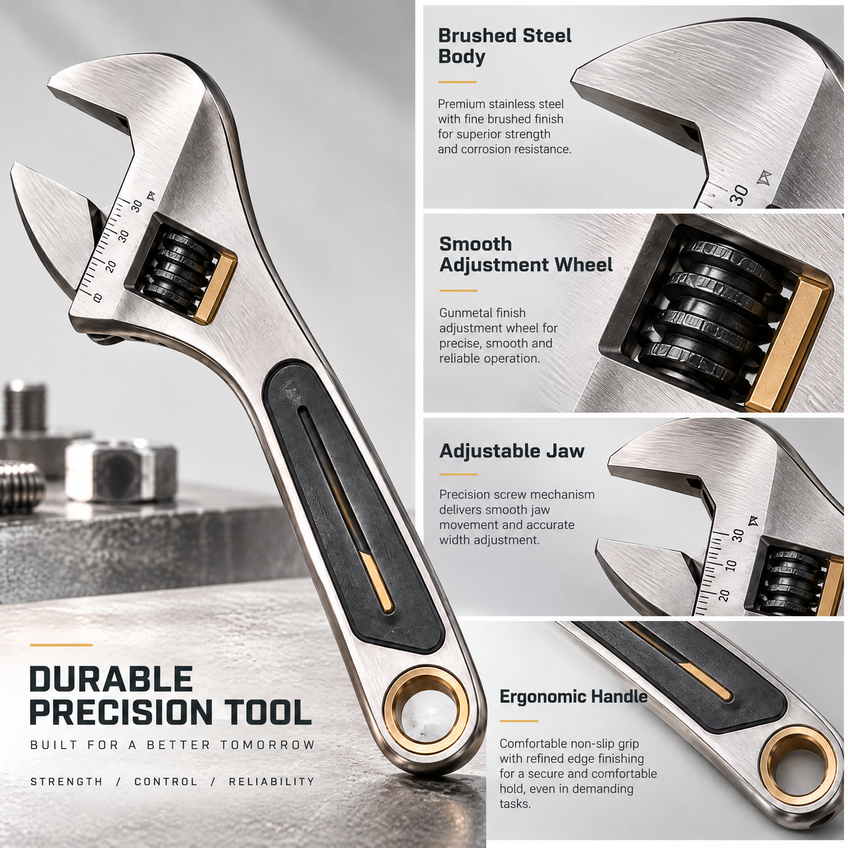 Avelmaris™ Heavy-Duty Adjustable Wrench