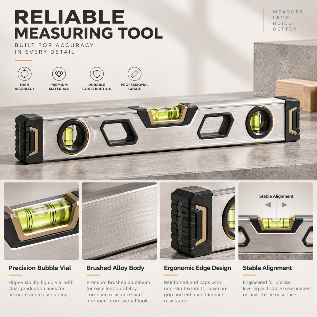 Avelmaris™ Professional Aluminum Spirit Level