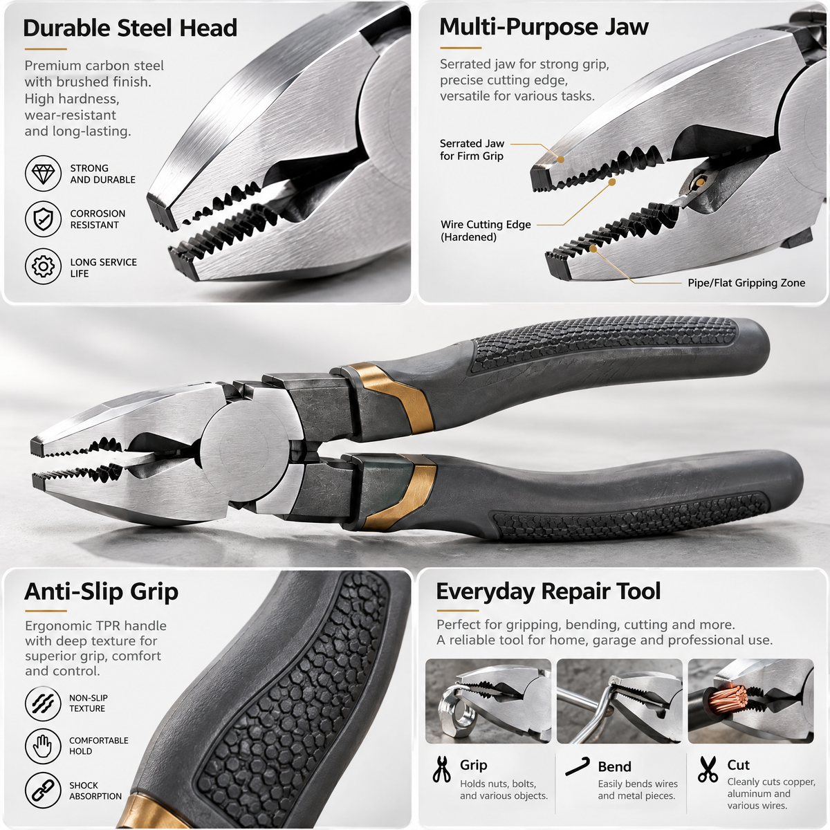 Avelmaris™ Heavy-Duty Combination Pliers