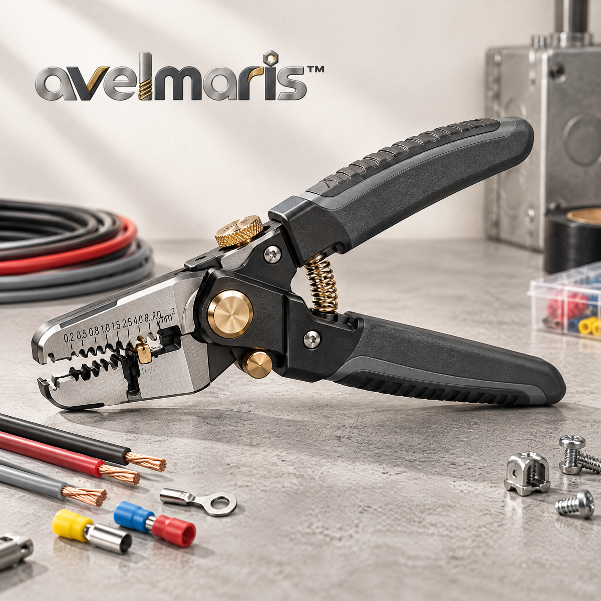 Avelmaris™ Self-Adjusting Wire Stripper Tool