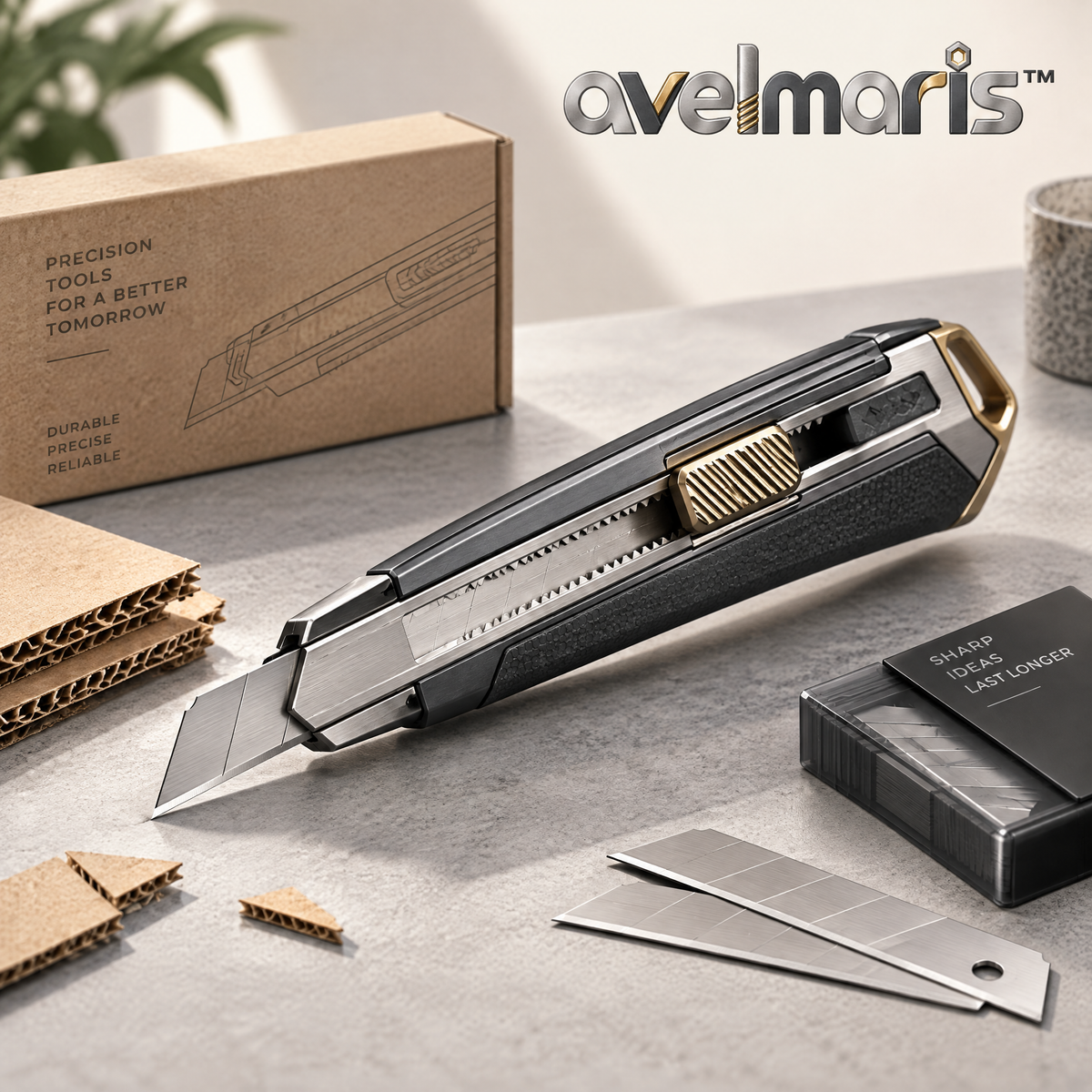 Avelmaris™ Retractable Utility Knife