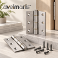 Avelmaris™ Brushed Stainless Steel Door Hinge Set