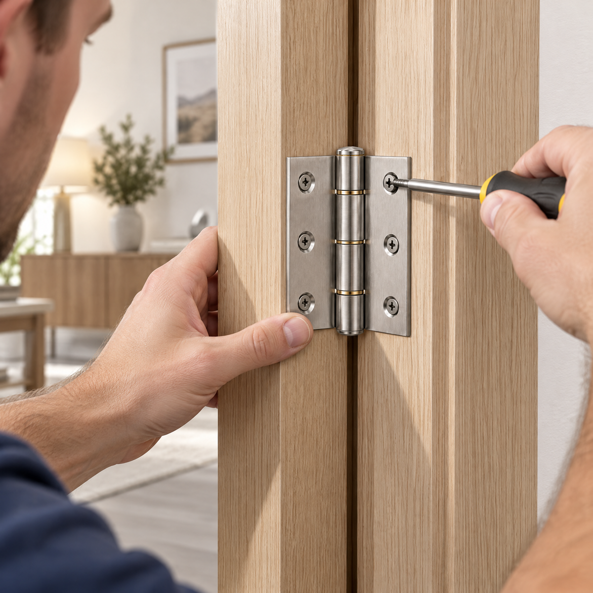 Avelmaris™ Brushed Stainless Steel Door Hinge Set