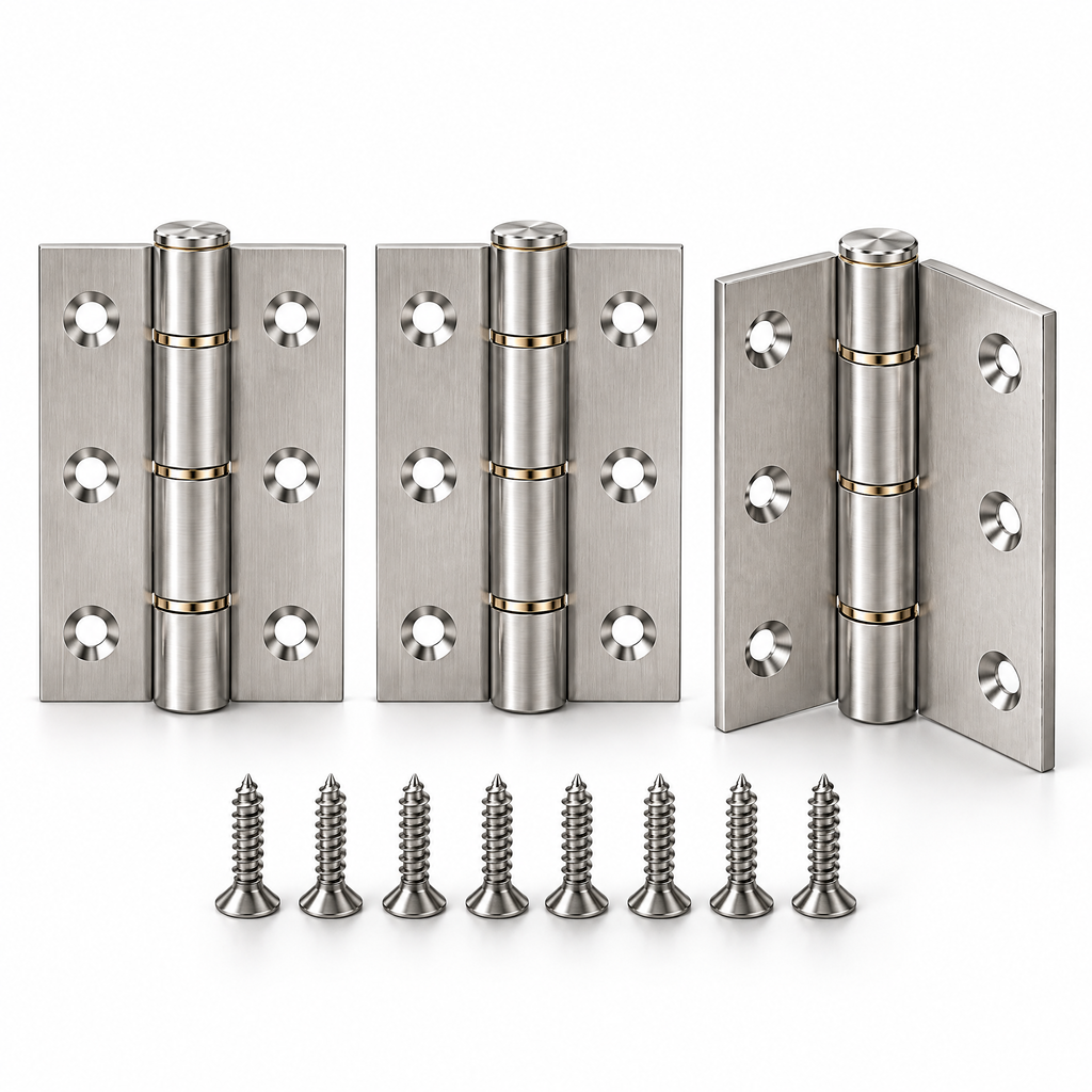 Avelmaris™ Brushed Stainless Steel Door Hinge Set